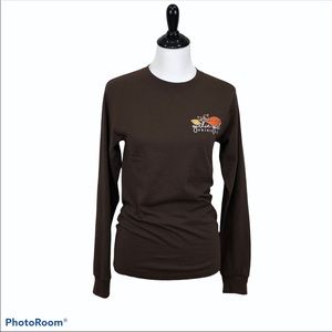 girlie girl long sleeve graphic Fall brown tee